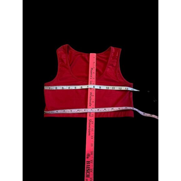 Beautiful Ladies Red Size S, Red Skirt with Matching Crop Top - Picture 3 of 4